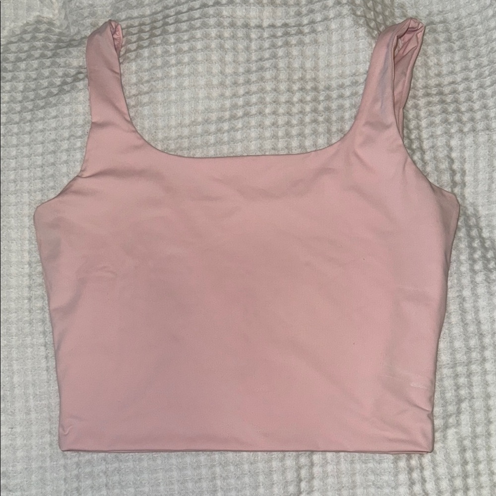 Amazon Pink Fitted Crop Tank Top